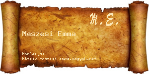 Meszesi Emma névjegykártya